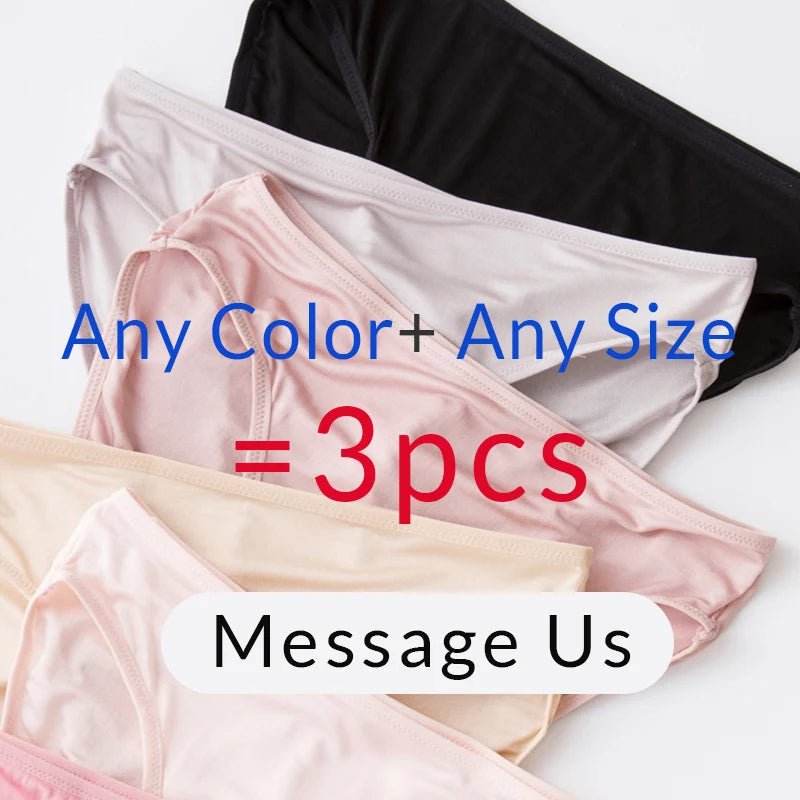 3pcs/lot 100% Natural silk Low-rise Panties - www.SharpDuds.com