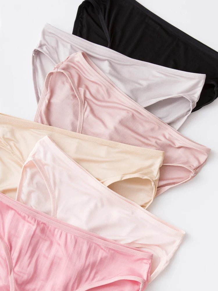 3pcs/lot 100% Natural silk Low-rise Panties - www.SharpDuds.com