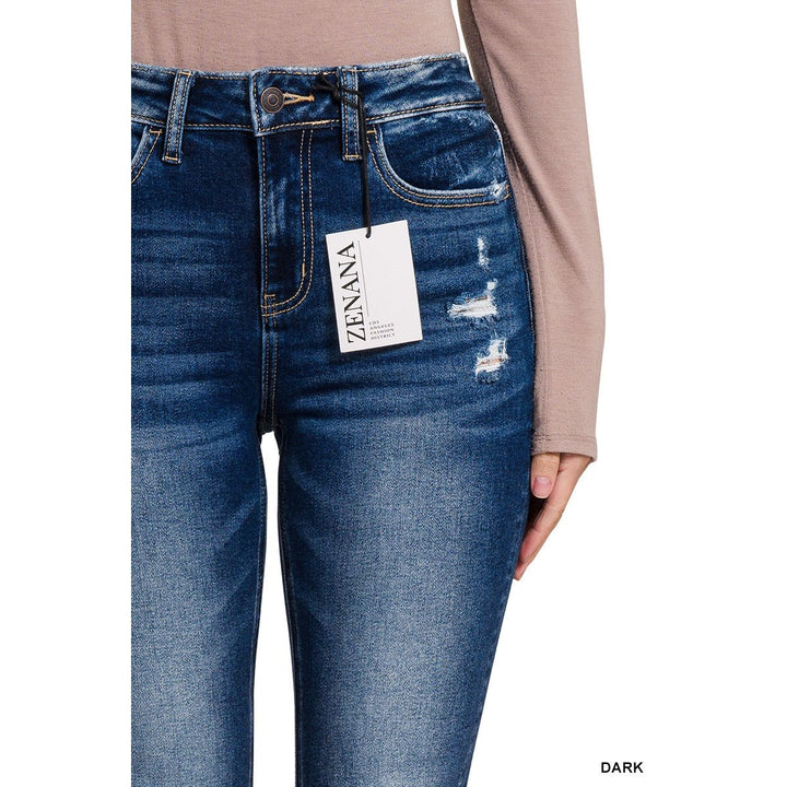 Feeling Empowered Denim Distressed Boot Cut Jeans