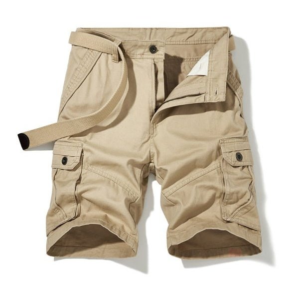 Belted Double Pocket Cargo Shorts - SharpDuds.com