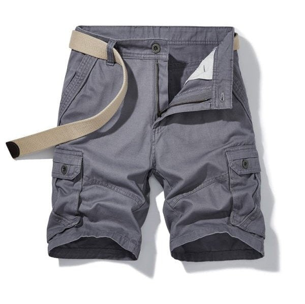 Belted Double Pocket Cargo Shorts - SharpDuds.com