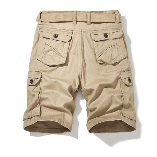 Belted Double Pocket Cargo Shorts - SharpDuds.com