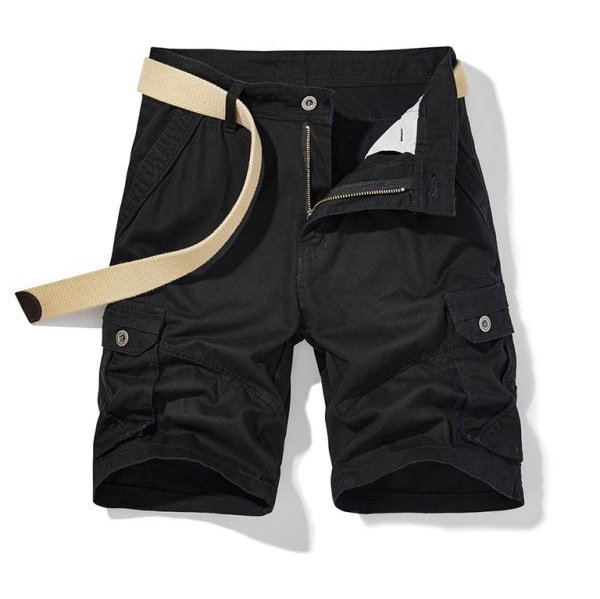 Belted Double Pocket Cargo Shorts - SharpDuds.com