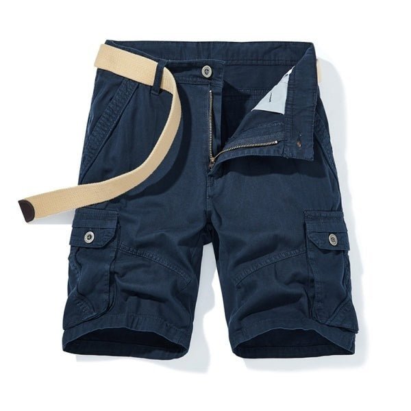 Belted Double Pocket Cargo Shorts - SharpDuds.com