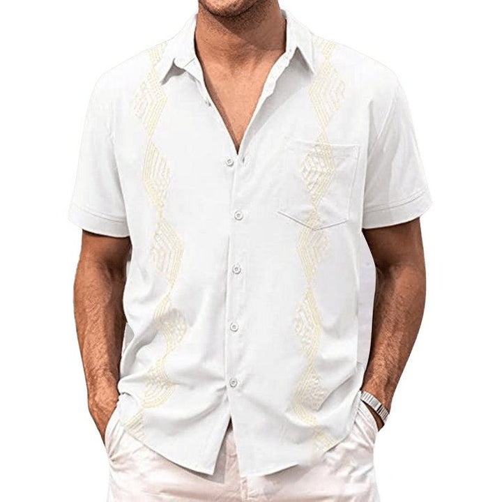 British Thin Shirt Short Sleeve Youth Popular Lapel Men's Shirt - SharpDuds.com