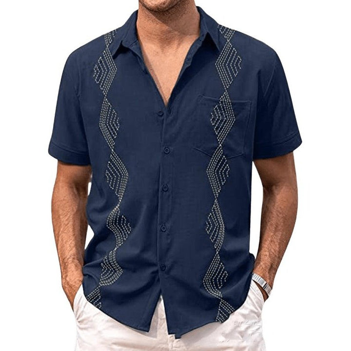 British Thin Shirt Short Sleeve Youth Popular Lapel Men's Shirt - SharpDuds.com