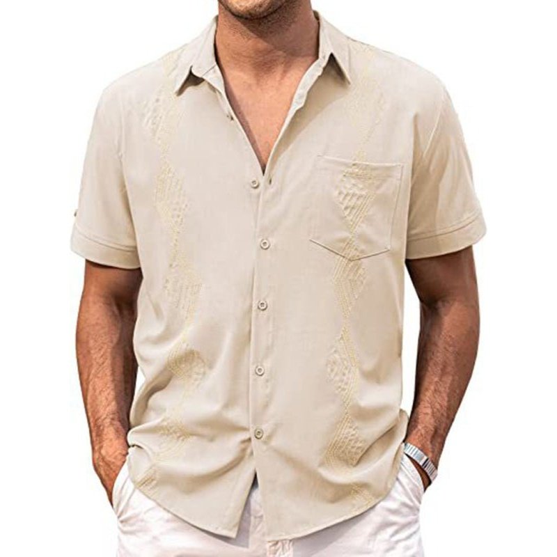 British Thin Shirt Short Sleeve Youth Popular Lapel Men's Shirt - SharpDuds.com