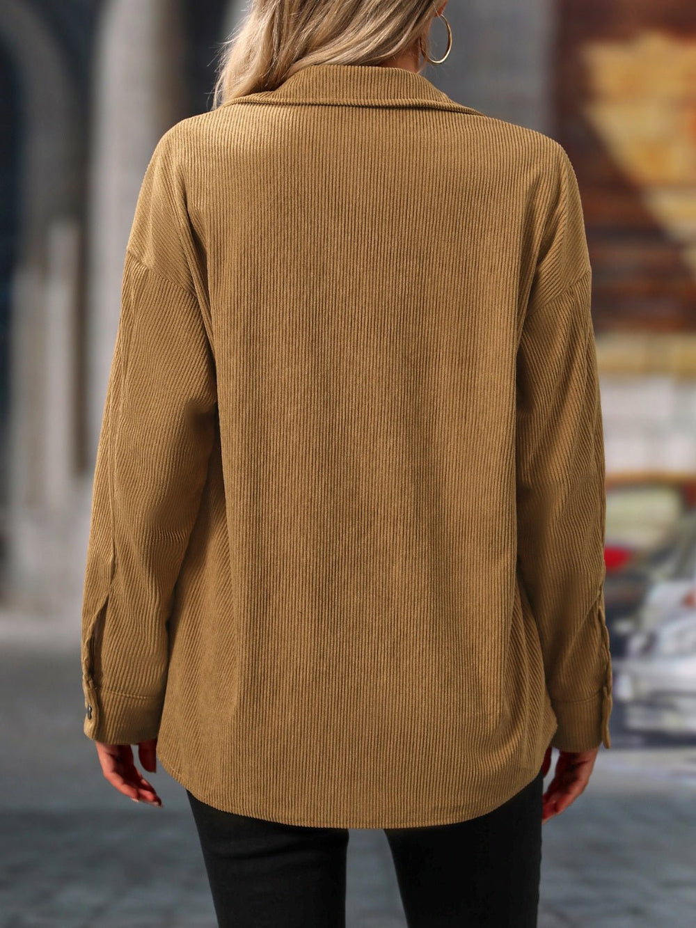 Button Up Long Sleeve Jacket - SharpDuds