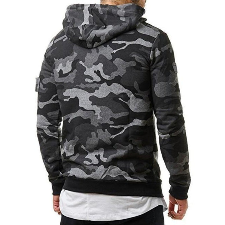 Camouflage Pocket Long-sleeved Hoodie - SharpDuds.com