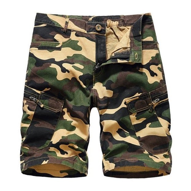 Camouflage Printed Cargo Shorts - SharpDuds.com