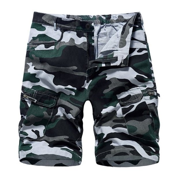 Camouflage Printed Cargo Shorts - SharpDuds.com