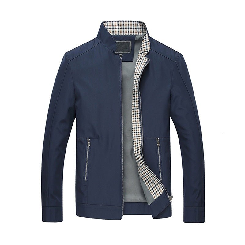 Casual Bomber Solid Sportswear Jacket - SharpDuds.com