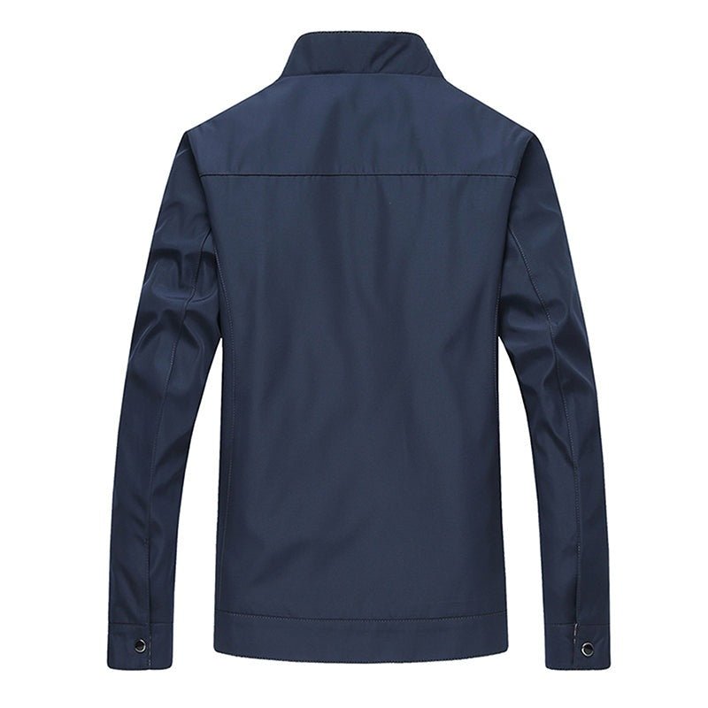 Casual Bomber Solid Sportswear Jacket - SharpDuds.com