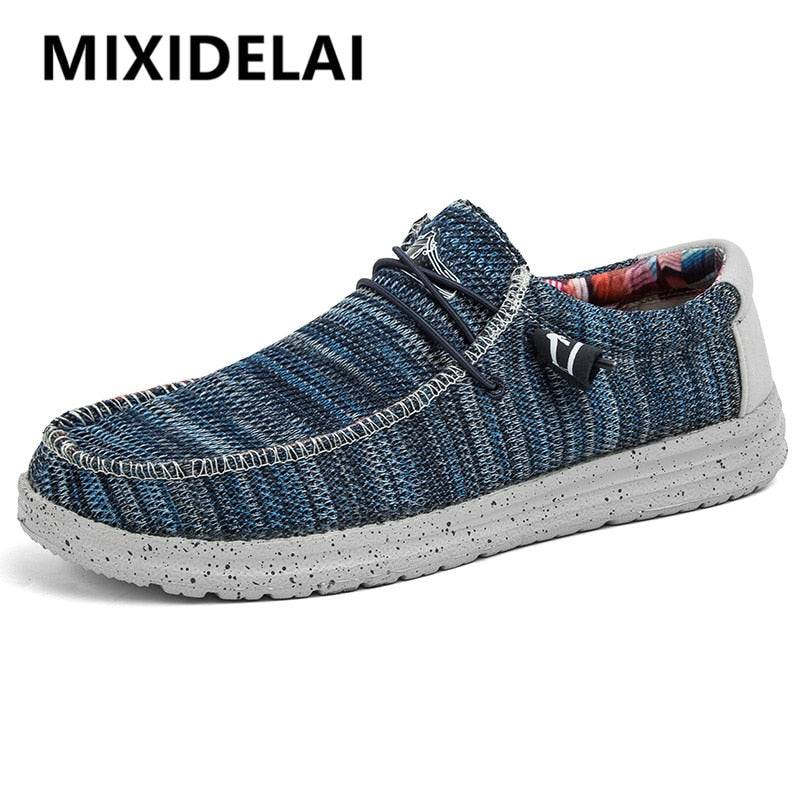 Casual Denim Canvas Breathable Slip-on Shoes - SharpDuds.com