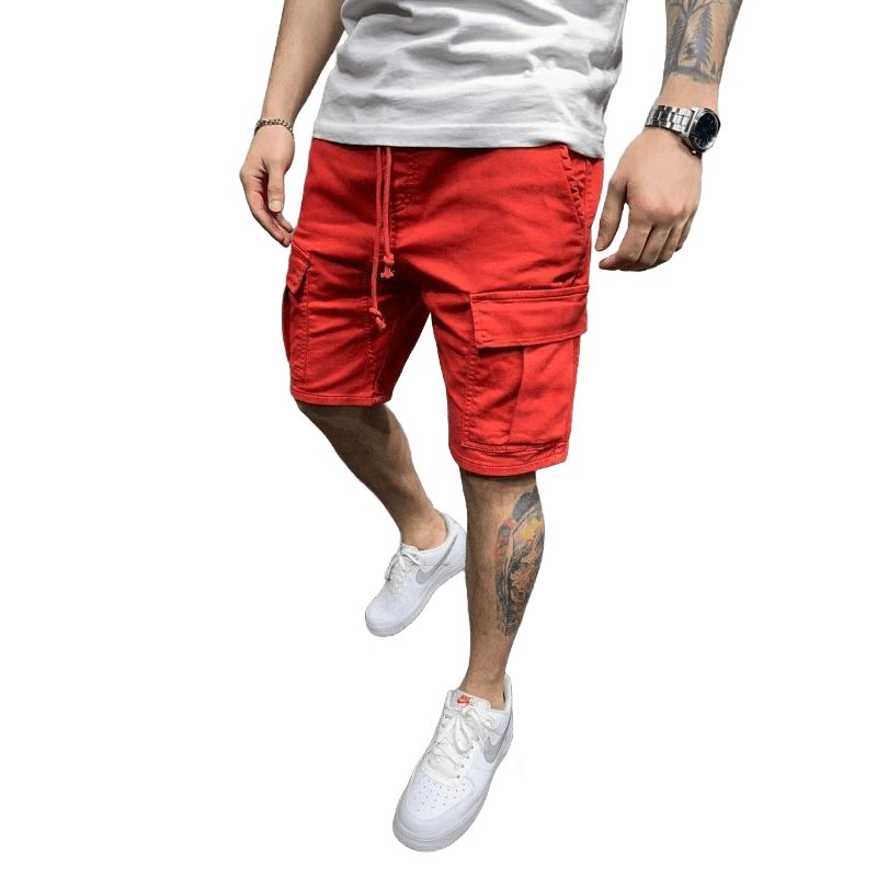 Casual Multi-Pocket Tether Cargo Short - www.SharpDuds.com