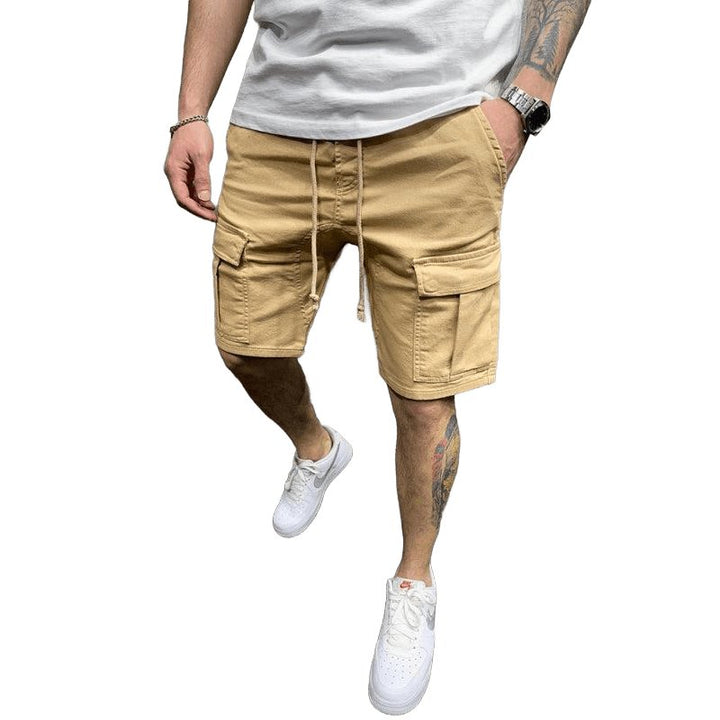 Casual Multi-Pocket Tether Cargo Short - www.SharpDuds.com