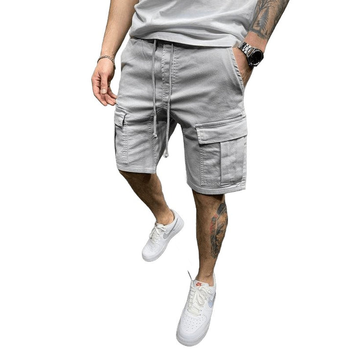 Casual Multi-Pocket Tether Cargo Short - www.SharpDuds.com