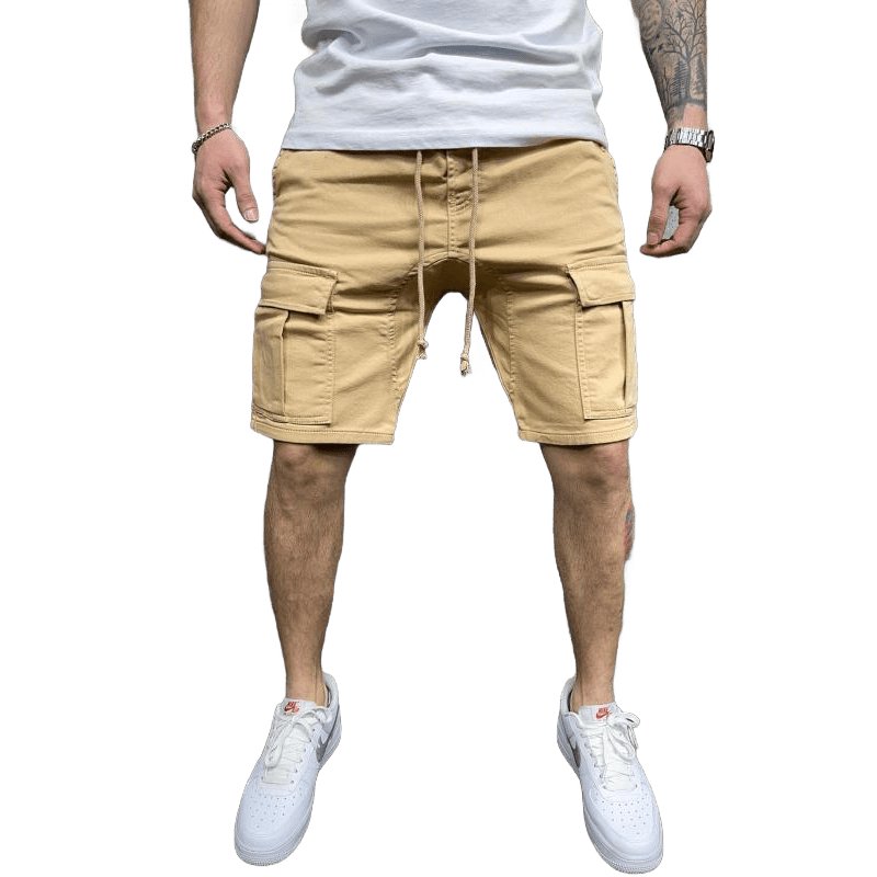 Casual Multi-Pocket Tether Cargo Short - www.SharpDuds.com