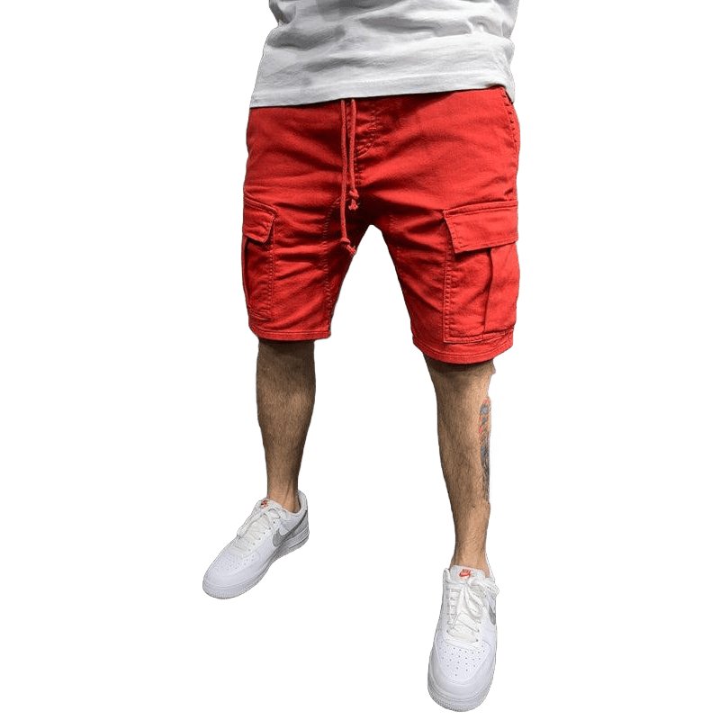 Casual Multi-Pocket Tether Cargo Short - www.SharpDuds.com