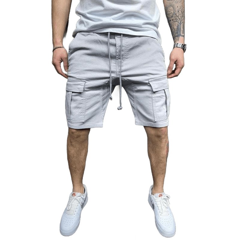 Casual Multi-Pocket Tether Cargo Short - www.SharpDuds.com