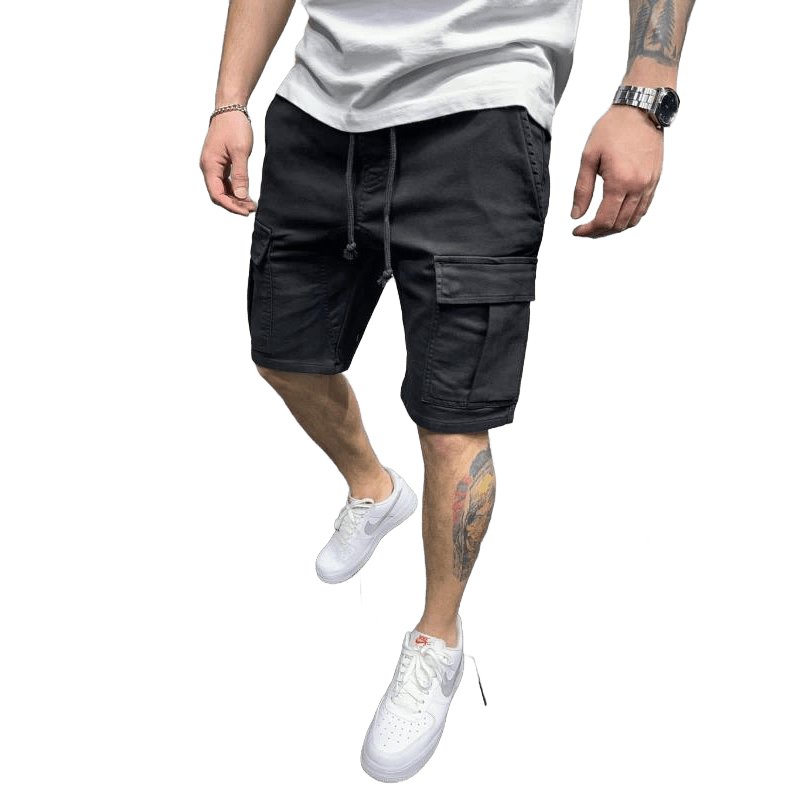 Casual Multi-Pocket Tether Cargo Short - www.SharpDuds.com