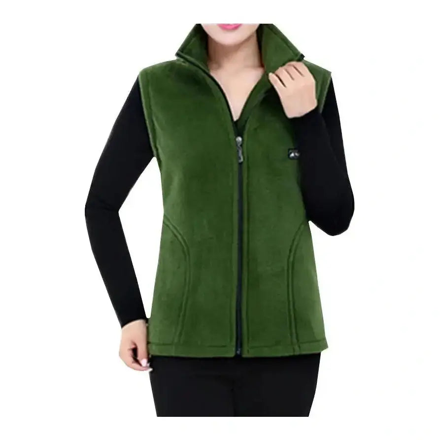 Casual Sleeveless Fleece Waistcoat Coat - SharpDuds.com