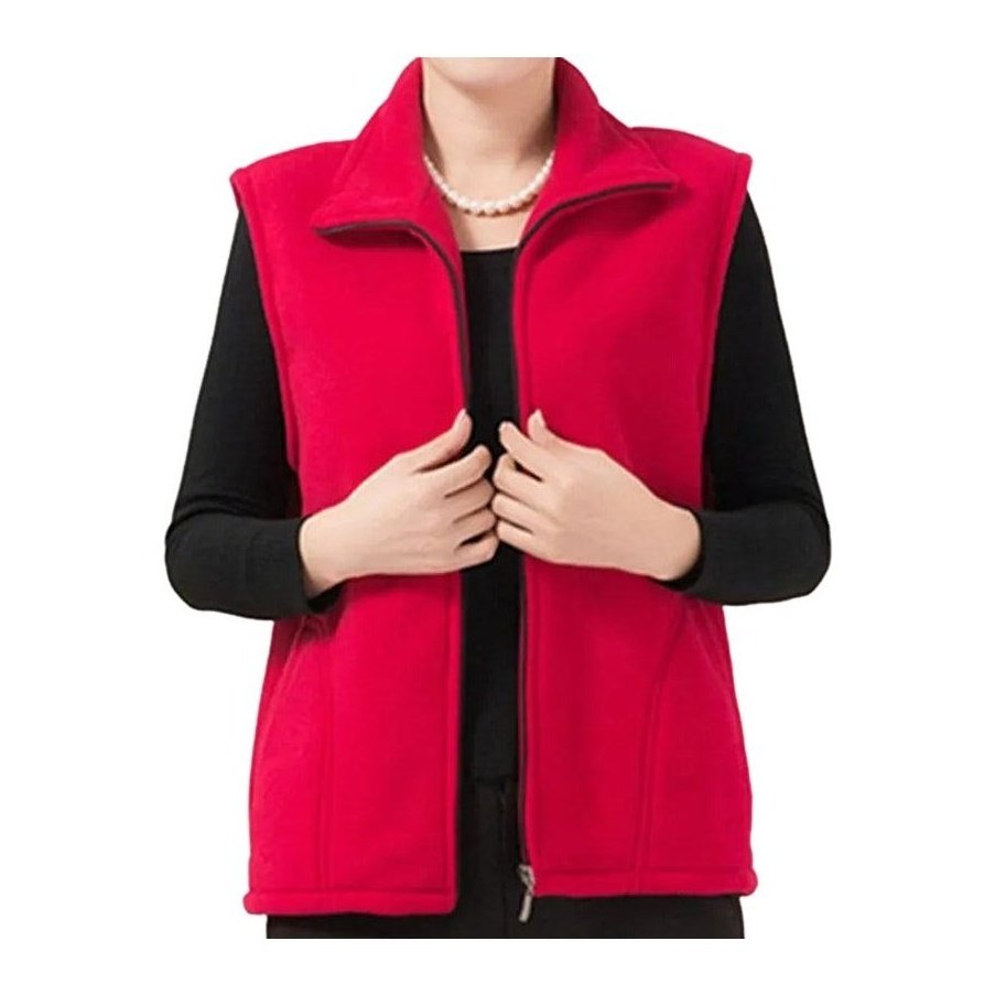 Casual Sleeveless Fleece Waistcoat Coat - SharpDuds.com