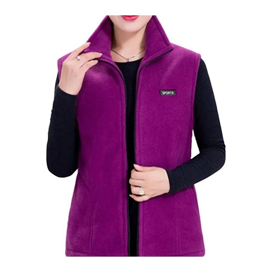 Casual Sleeveless Fleece Waistcoat Coat - SharpDuds.com