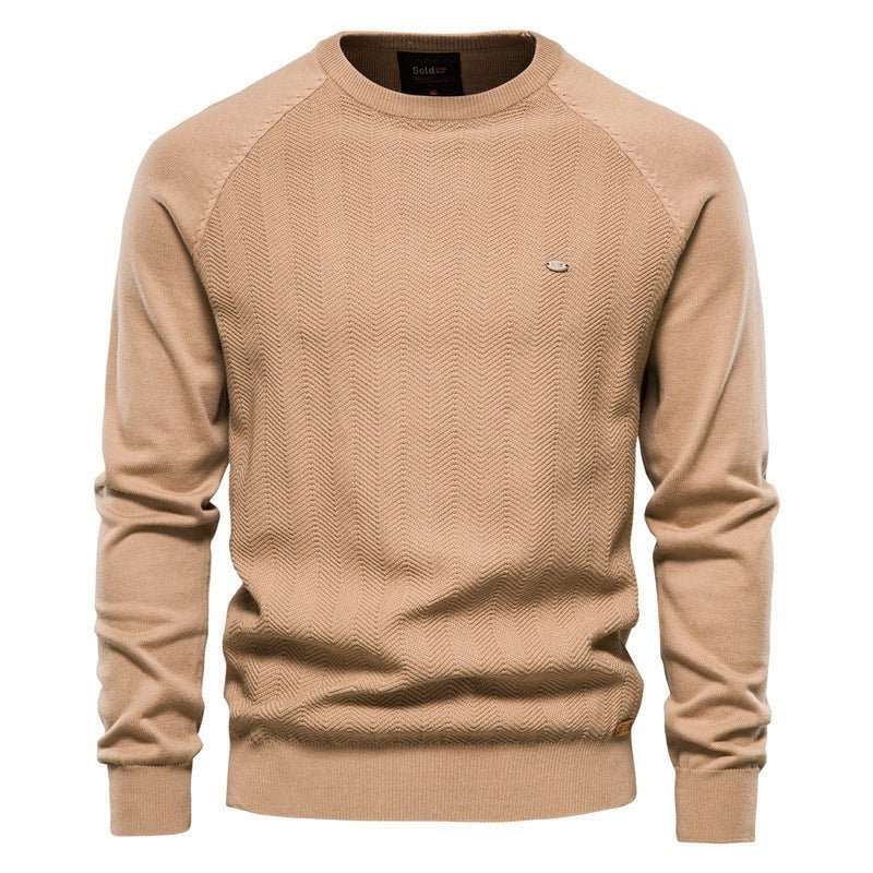 Casual Solid Color Raglan Sleeve Sweater - www.SharpDuds.com