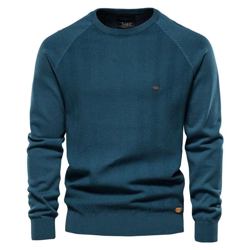 Casual Solid Color Raglan Sleeve Sweater - www.SharpDuds.com