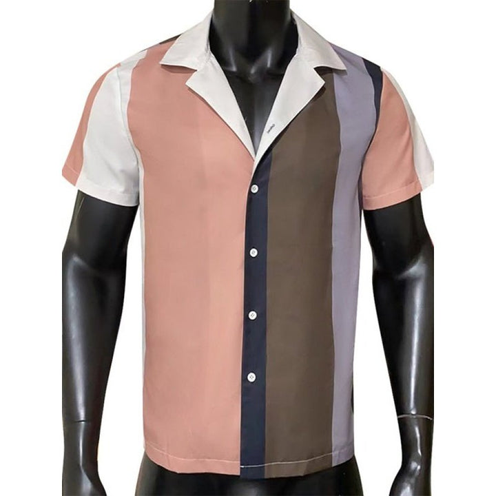 Color Block Short Sleeve Shirt - SharpDuds.com