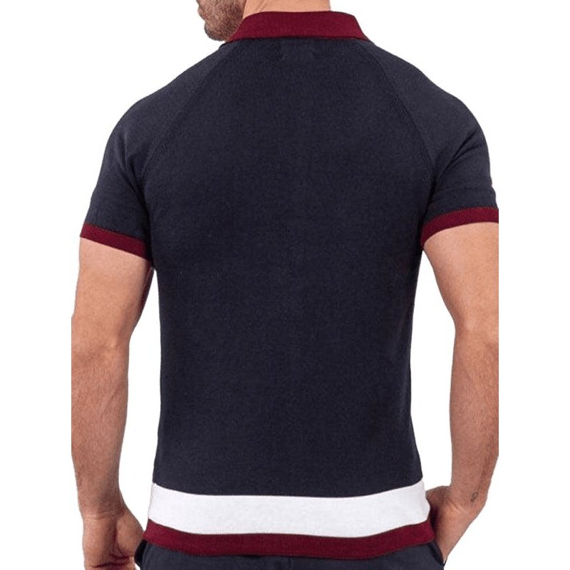 Color Contrast Short Sleeve Shirt - SharpDuds.com