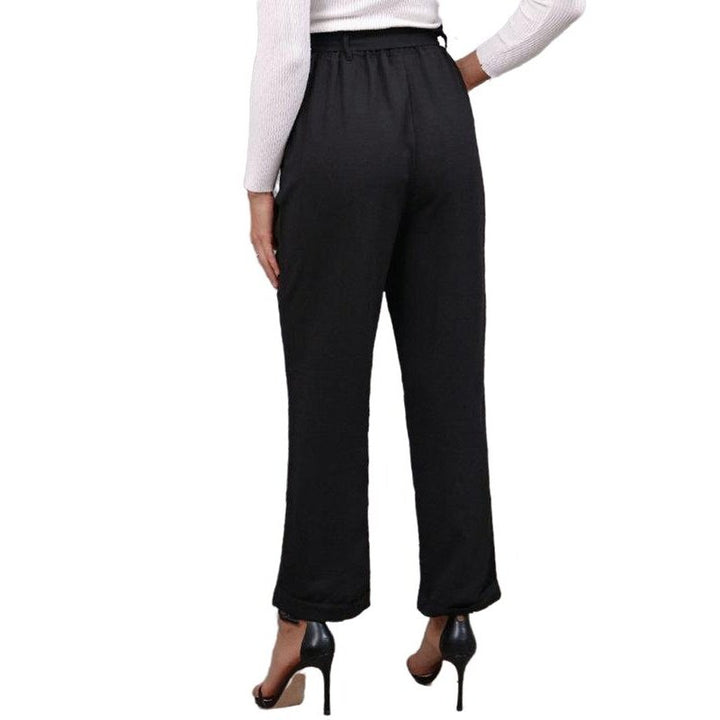 Commuter Style Lace-up Nine-Point Elastic Pants - SharpDuds.com