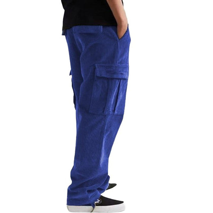 Corduroy Multi-Pocket Straight Trousers - www.SharpDuds.com