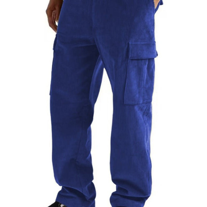 Corduroy Multi-Pocket Straight Trousers - www.SharpDuds.com