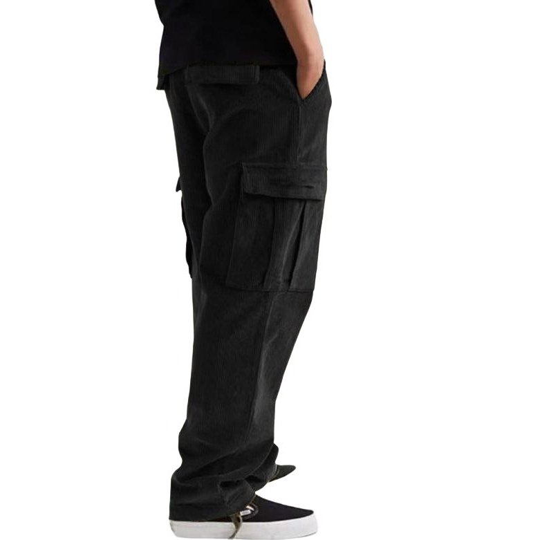 Corduroy Multi-Pocket Straight Trousers - www.SharpDuds.com