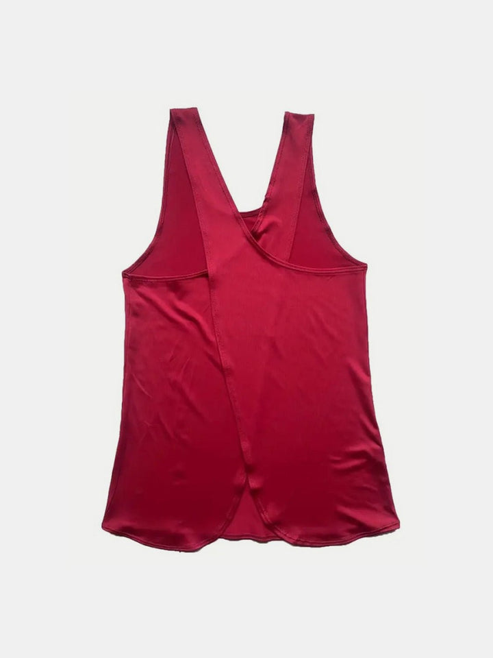 Crisscross Scoop Neck Active Tank - SharpDuds