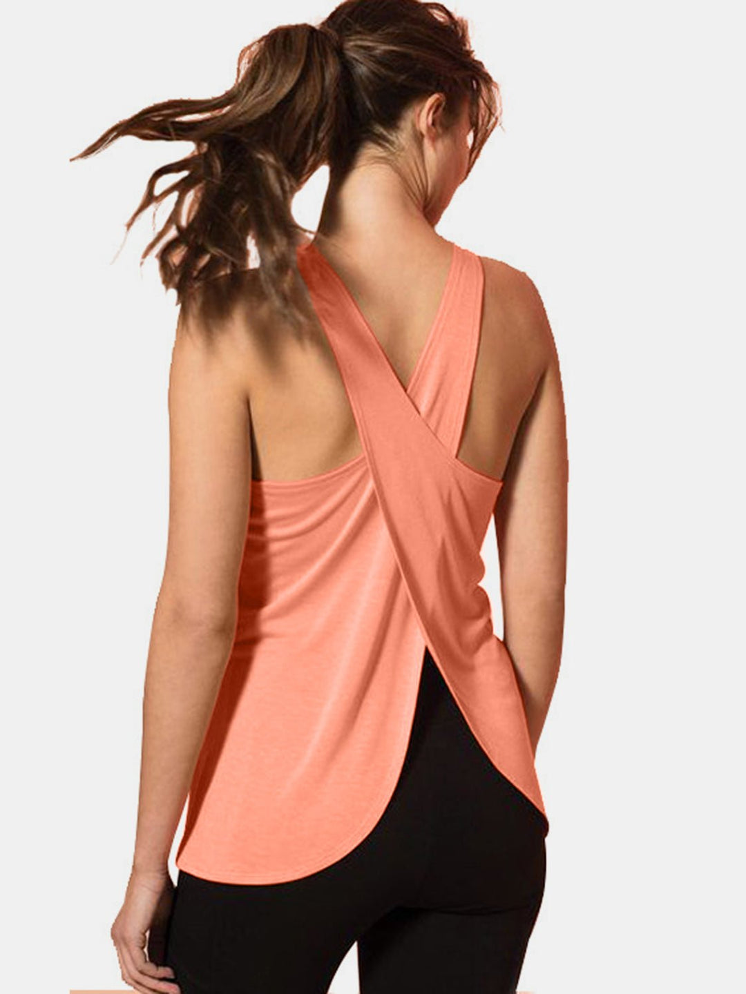 Crisscross Scoop Neck Active Tank - SharpDuds