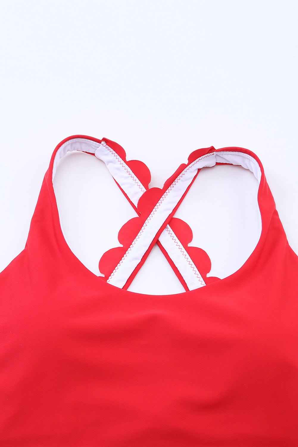 Crisscross Scoop Neck Swim Top - SharpDuds