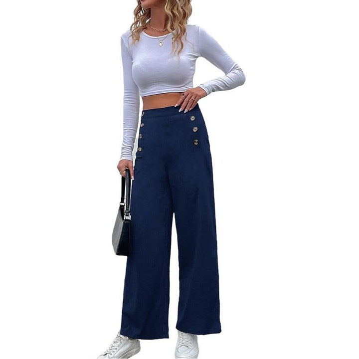 Cross-Border Slim Button Casual Pants - SharpDuds.com