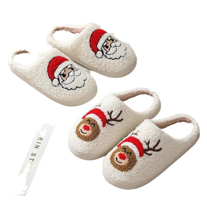 Cute Cartoon Santa Claus Cotton Slippers - SharpDuds.com