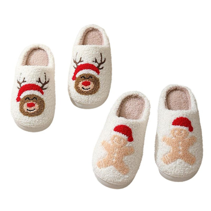 Cute Cartoon Santa Claus Cotton Slippers - SharpDuds.com