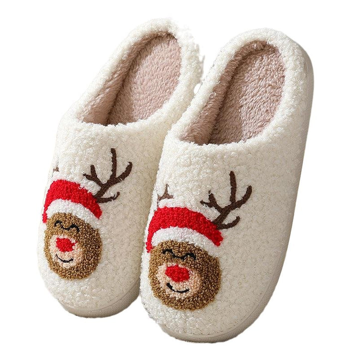 Cute Cartoon Santa Claus Cotton Slippers - SharpDuds.com