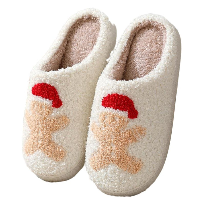 Cute Cartoon Santa Claus Cotton Slippers - SharpDuds.com