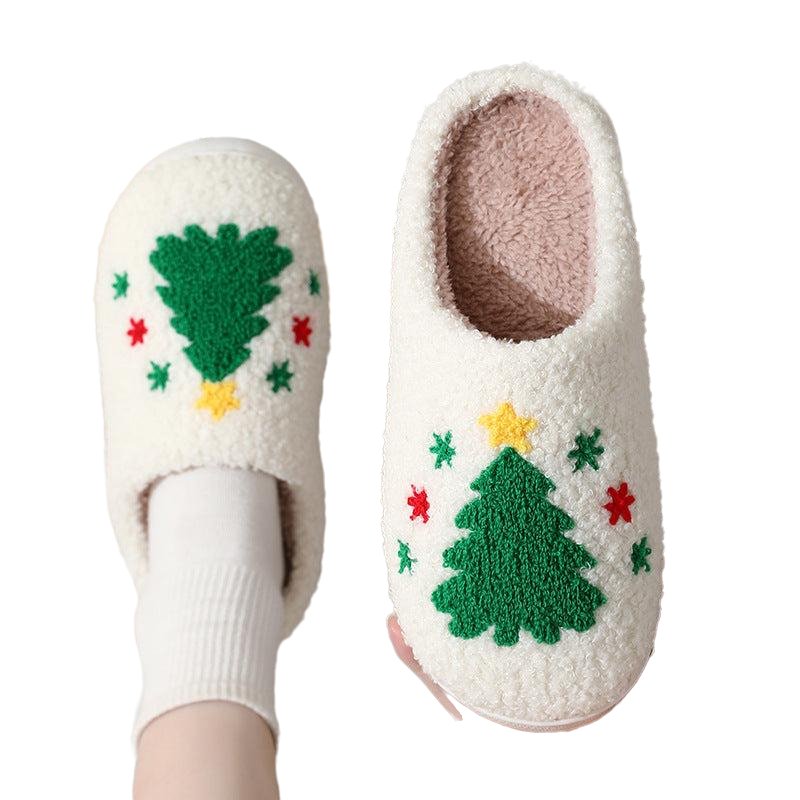 Cute Cartoon Santa Claus Cotton Slippers - SharpDuds.com