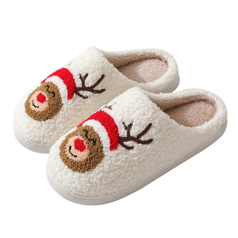 Cute Cartoon Santa Claus Cotton Slippers - SharpDuds.com