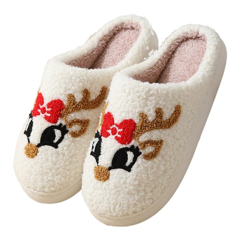 Cute Cartoon Santa Claus Cotton Slippers - SharpDuds.com