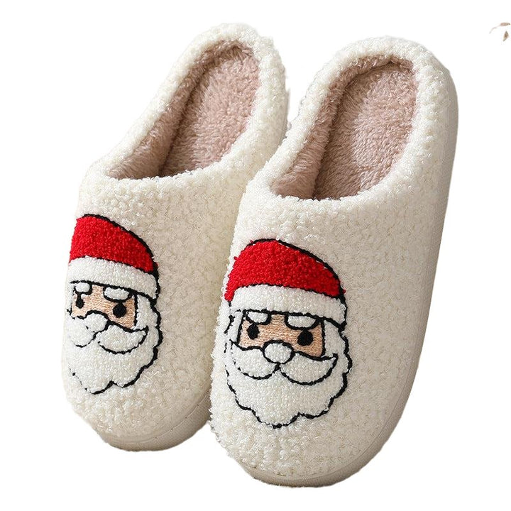 Cute Cartoon Santa Claus Cotton Slippers - SharpDuds.com