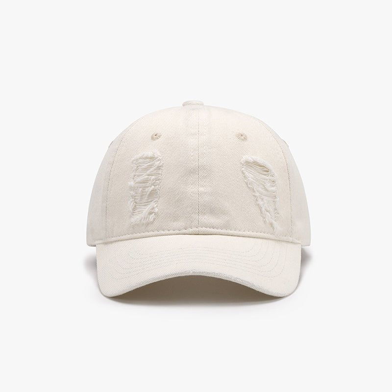 Distressed Cotton Baseball Cap - SharpDuds