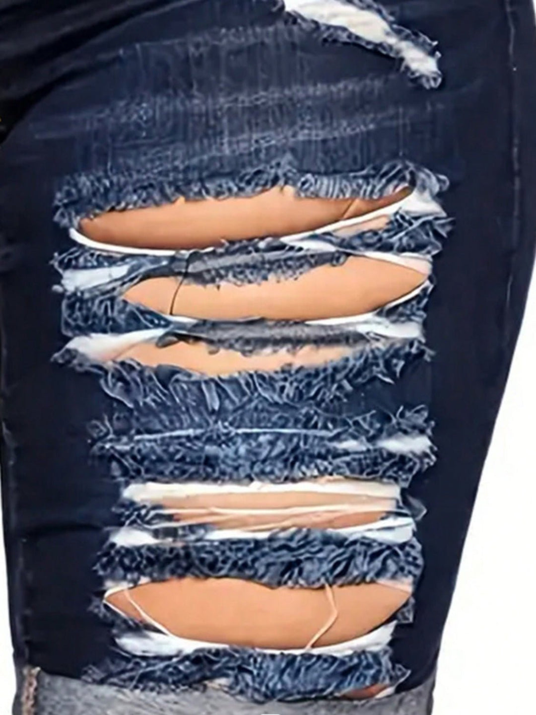 Distressed Denim Shorts with Pockets - SharpDuds